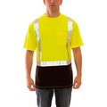 Tingley Job Sight„¢ Class 2 Premium Pullover Hi Visibility T-Shirt, Lime, Polyester, LG S74122.LG
